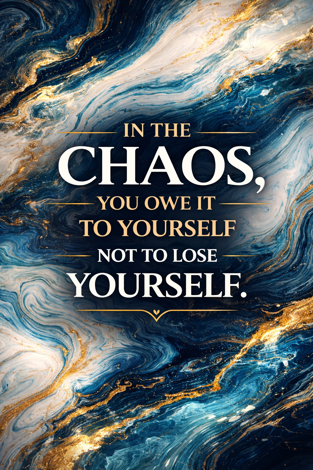 Even when everything feels out of control, guard who you are. ✨