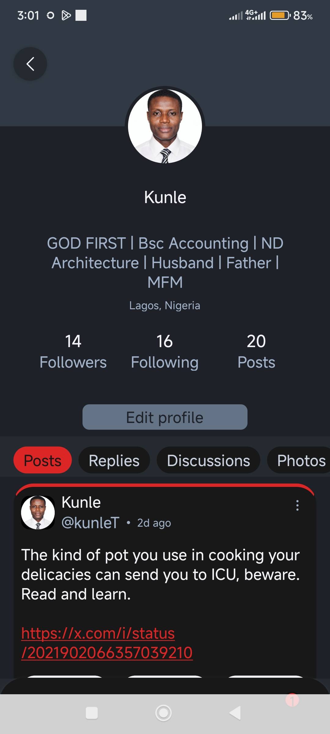 Dark mode feels good on my profile, ๐ฅ๐ฅ๐ฅ๐ฅ
@lekeelekee