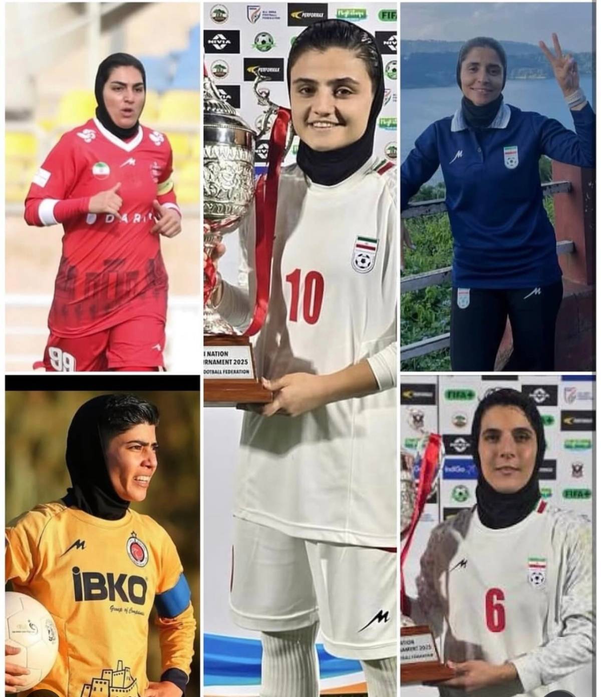 Five players from Iran's women's football team have been granted asylum after they escaped their han...