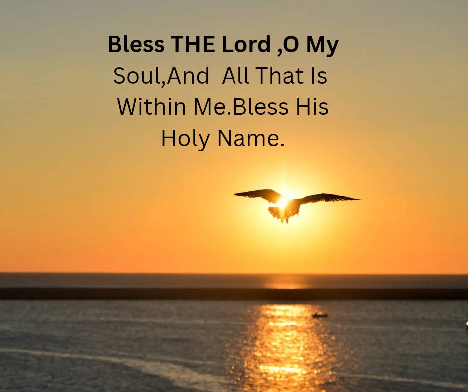 Psalm 103:2 "Bless the Lord ,O My Soul And Forget Not All His Benefits.