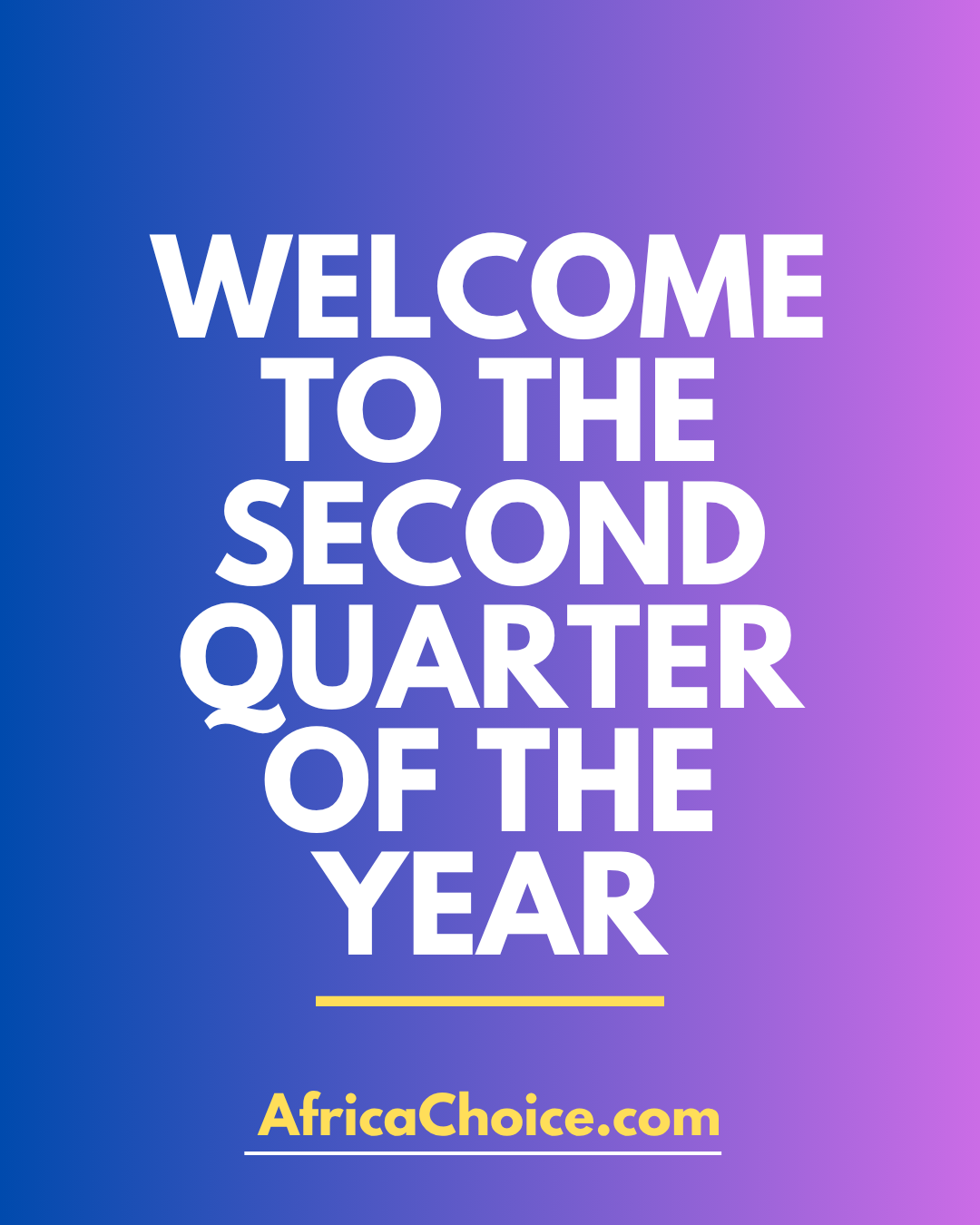Welcome To The Second Quarter Of The Year
Here’s the truth: You should be viewing your life as a bu...