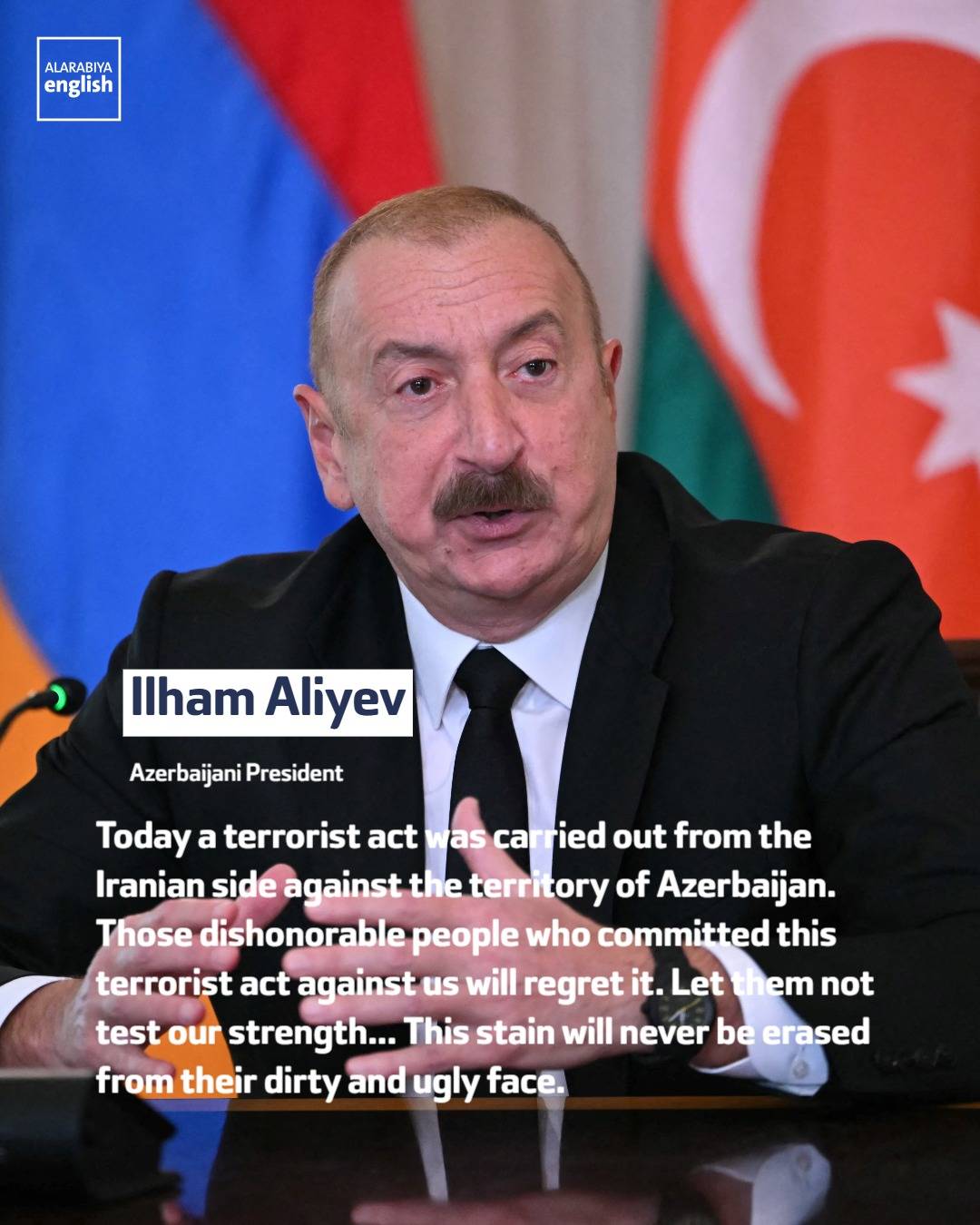 ๐ฆ๐ฟ๐ฎ๐ท #Azerbaijani President Ilham Aliyev on #Iran's drone attack:
"These dishonest people who carr...