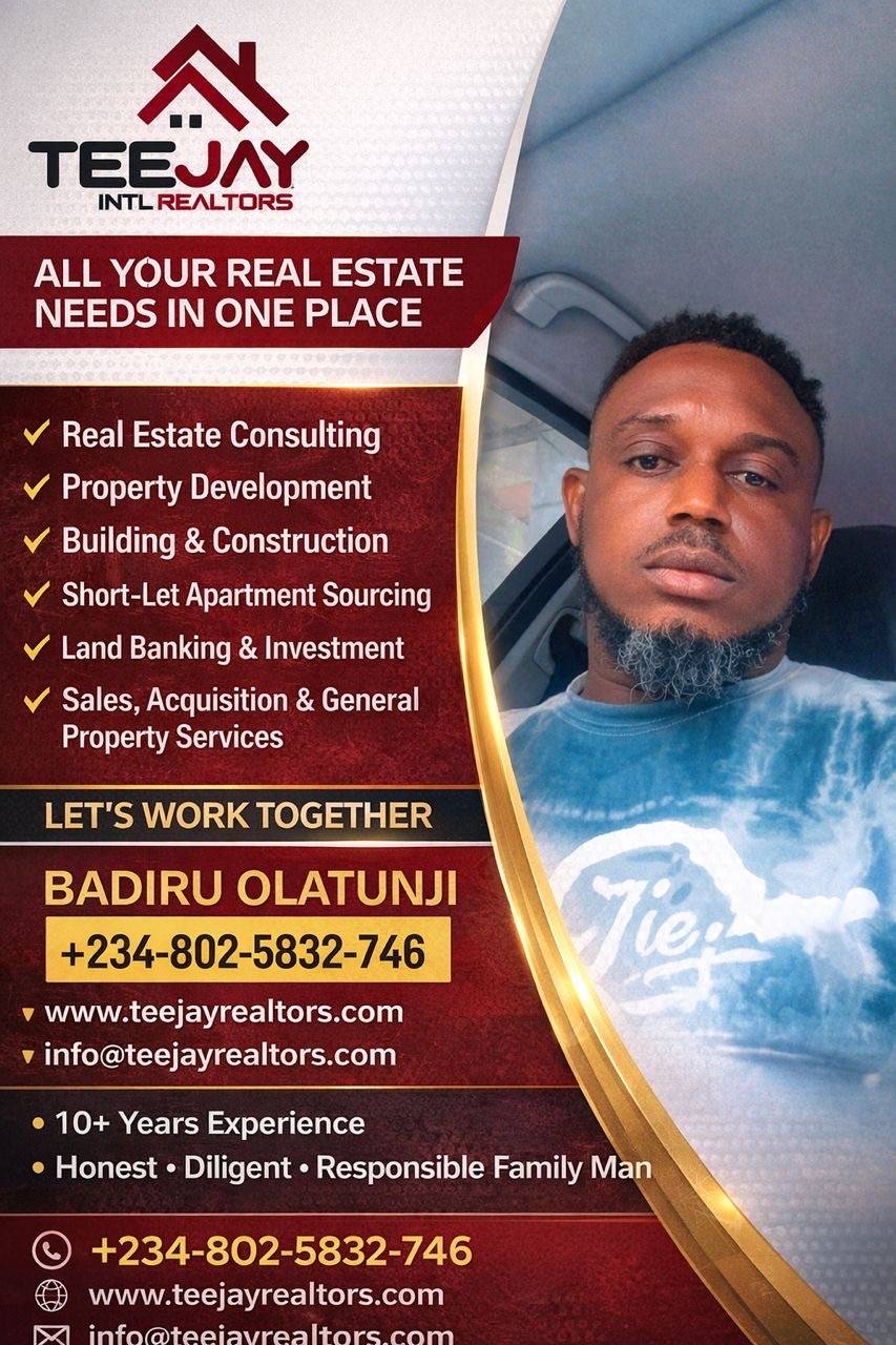 Hello ππ½,
My name is Badiru Olatunji, a real estate professional with 10+ years experience in the...