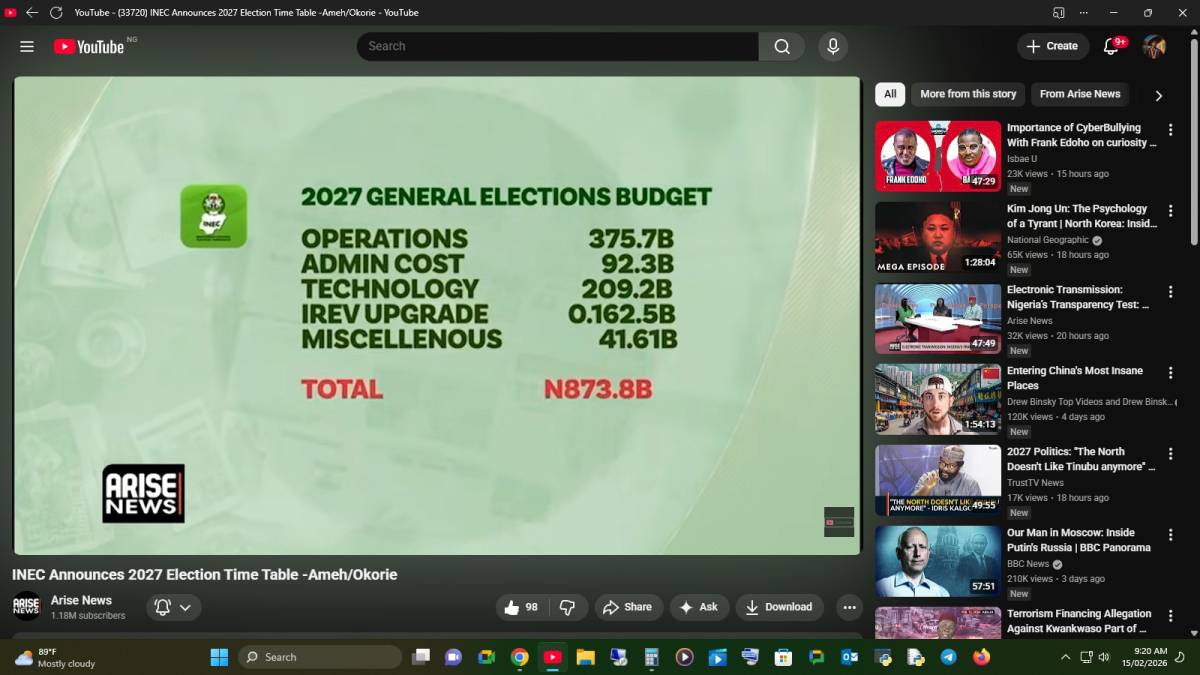 INEC Announces 2027 Election Time Table -Ameh/Okorie