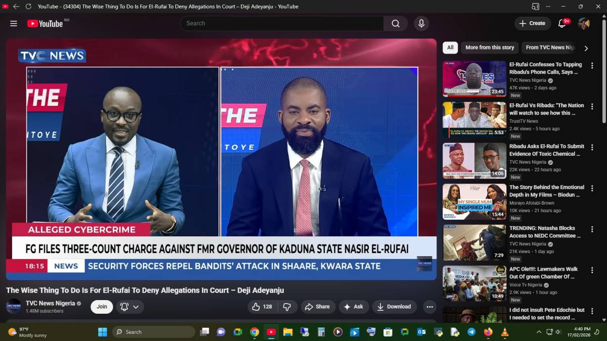 The Wise Thing To Do Is For El-Rufai To Deny Allegations In Court – Deji Adeyanju
source:-https://yo...