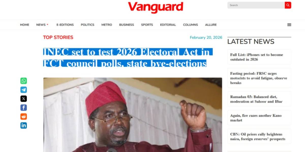 INEC set to test 2026 Electoral Act in FCT council polls, state bye-elections
Source:- https://www.v...