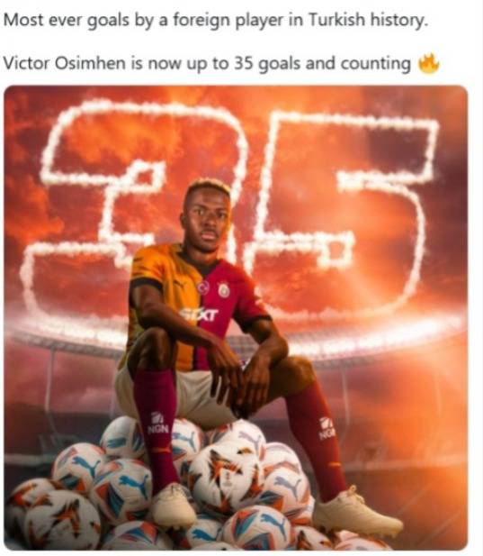 Osimhen delivered one of the greatest individual seasons in Galatasaray history when he scored over...