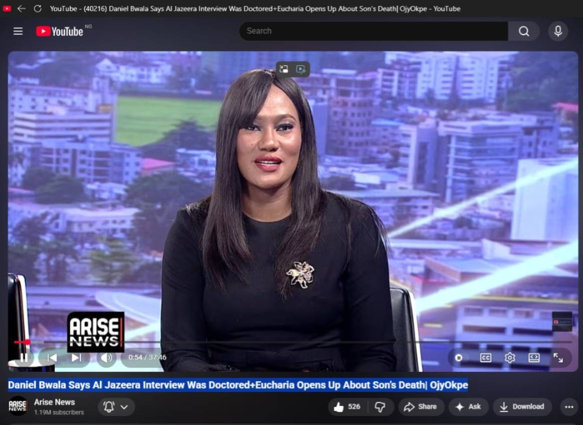 Daniel Bwala Says Al Jazeera Interview Was Doctored+Eucharia Opens Up About Son’s Death| OjyOkpe
sou...