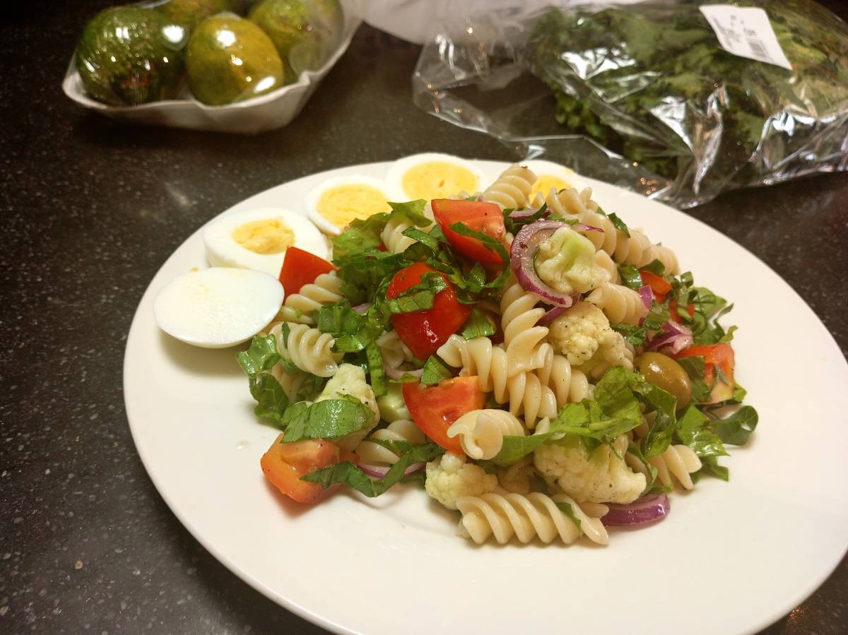 Italian pasta salad, in the comment section, let me know you favorite salad, we might make it togeth...