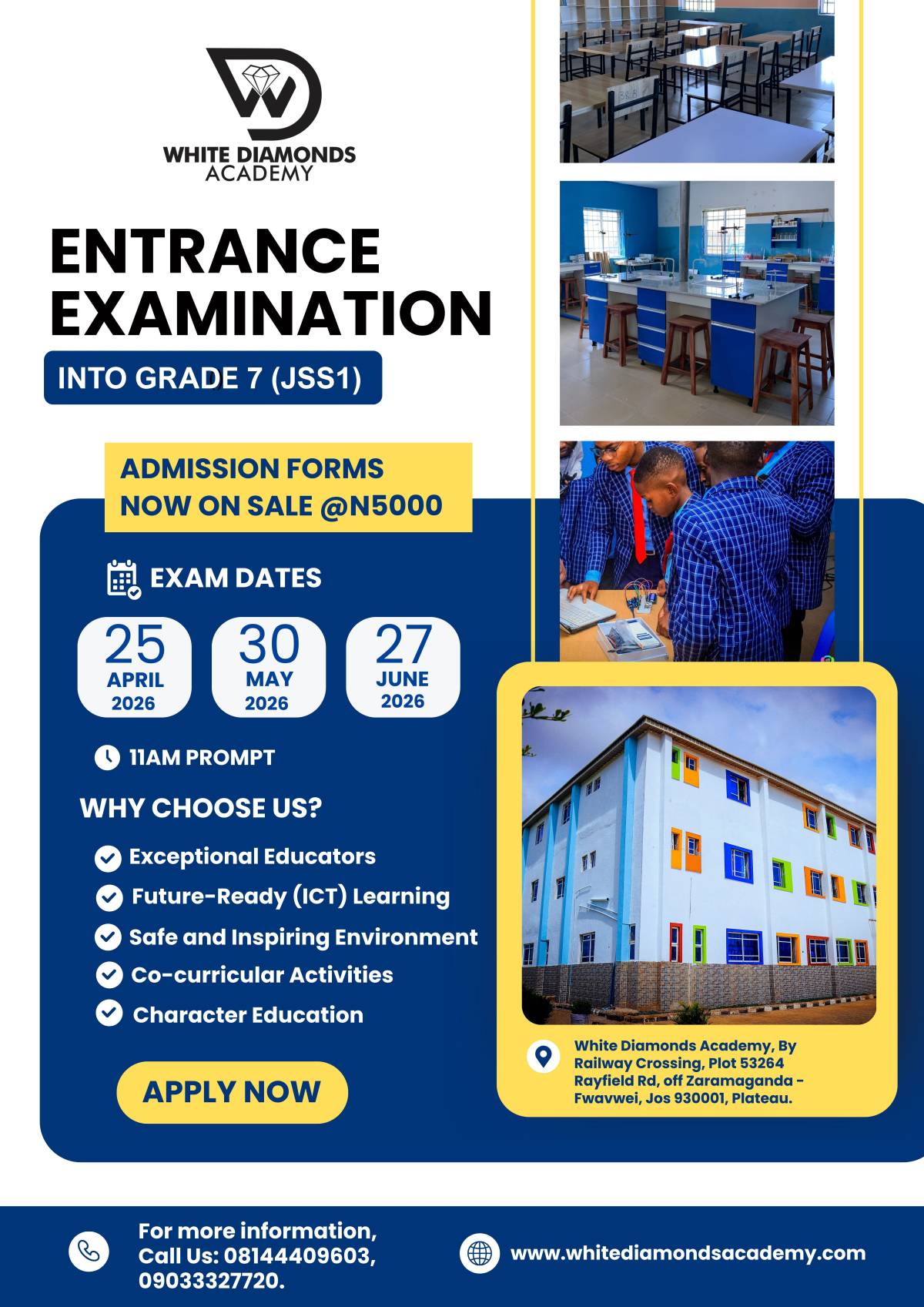 We provide future ready education at White Diamonds Academy