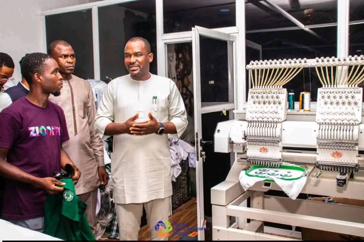 The uniforms are produced at Enugu Garment Factory in Emene, a fast-rising hub for large-scale garme...