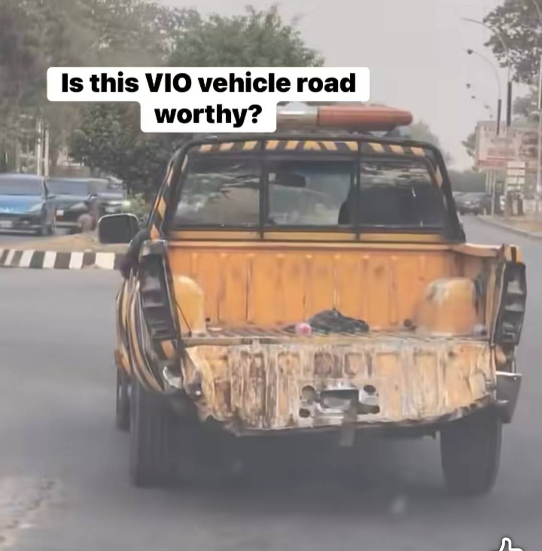 Vehicle Inspection Officers (VIO) drive rickety official vehicle that is totally road unworthy........
