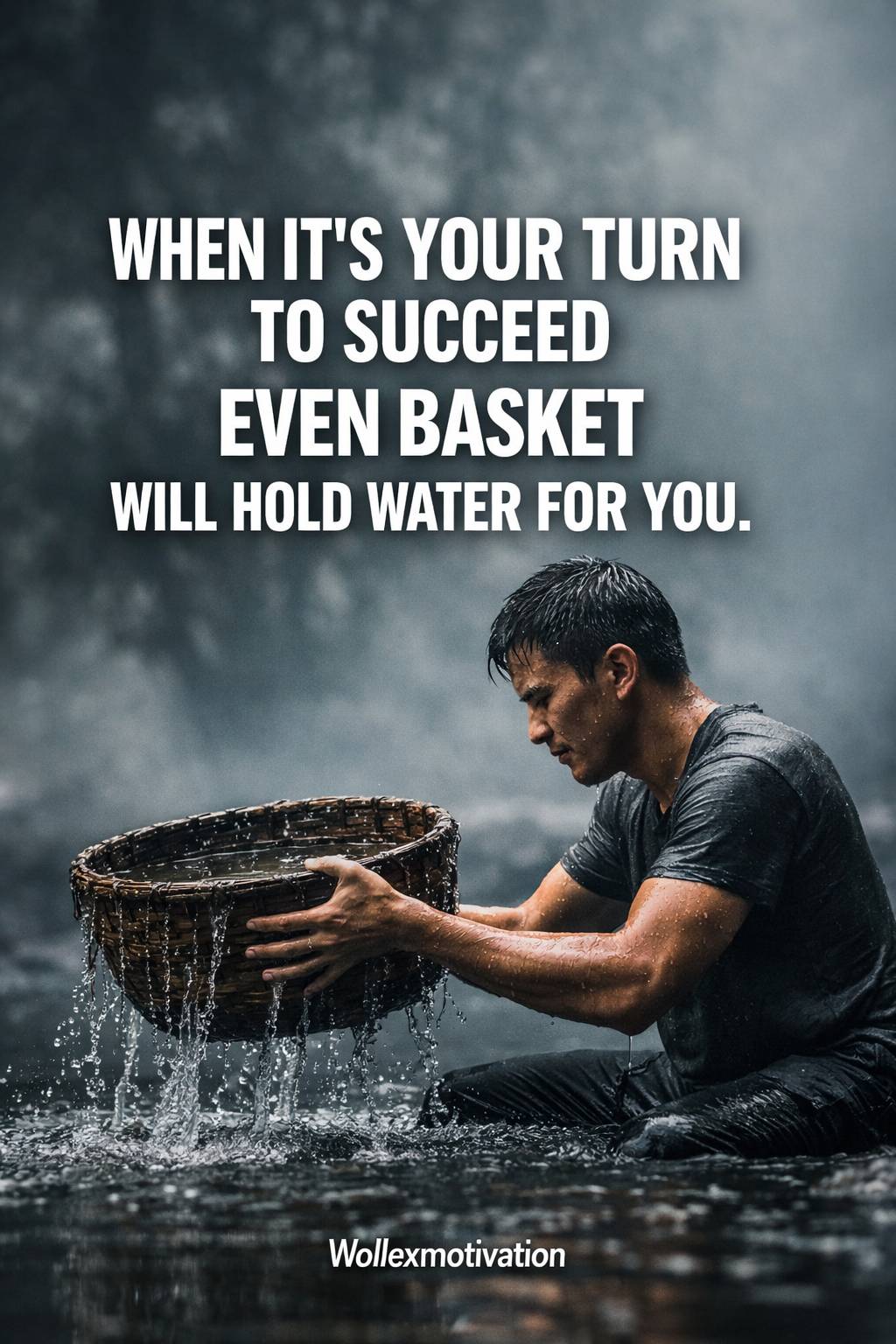 When it is your turn and time to succeed in life even a basket will hold water for you. Don't give u...