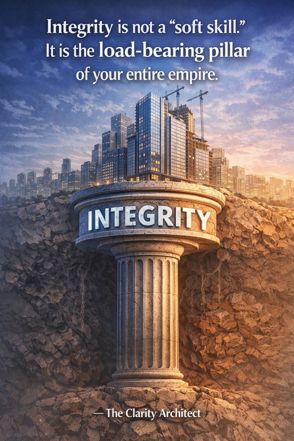 Integrity is not optional. It is the load-bearing pillar of your entire empire.