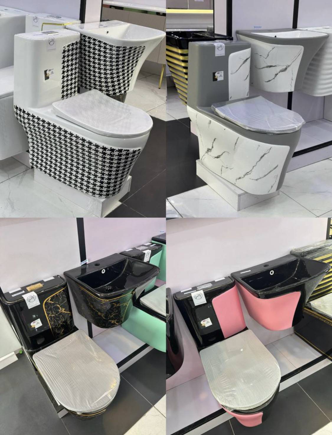 Elegant design water closet and basins, all available🔥
