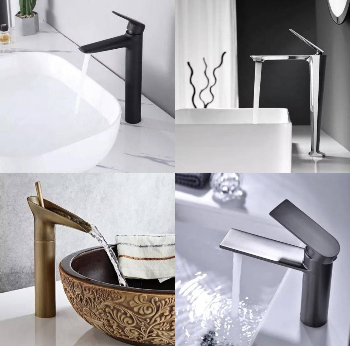 Basin faucets available in different designs