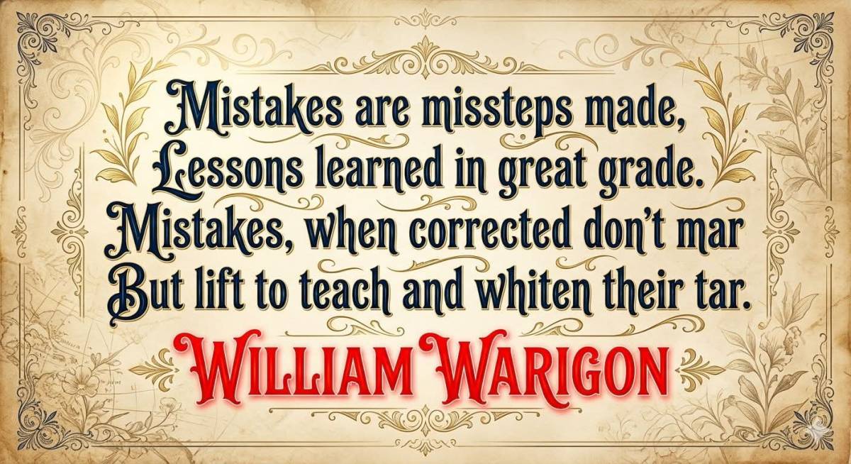 Many make mistakes.
Don't build burning stakes
Yet, give them a second chance
For Voices to have an...