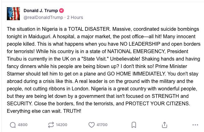 Trump just threw Baba under the bus
