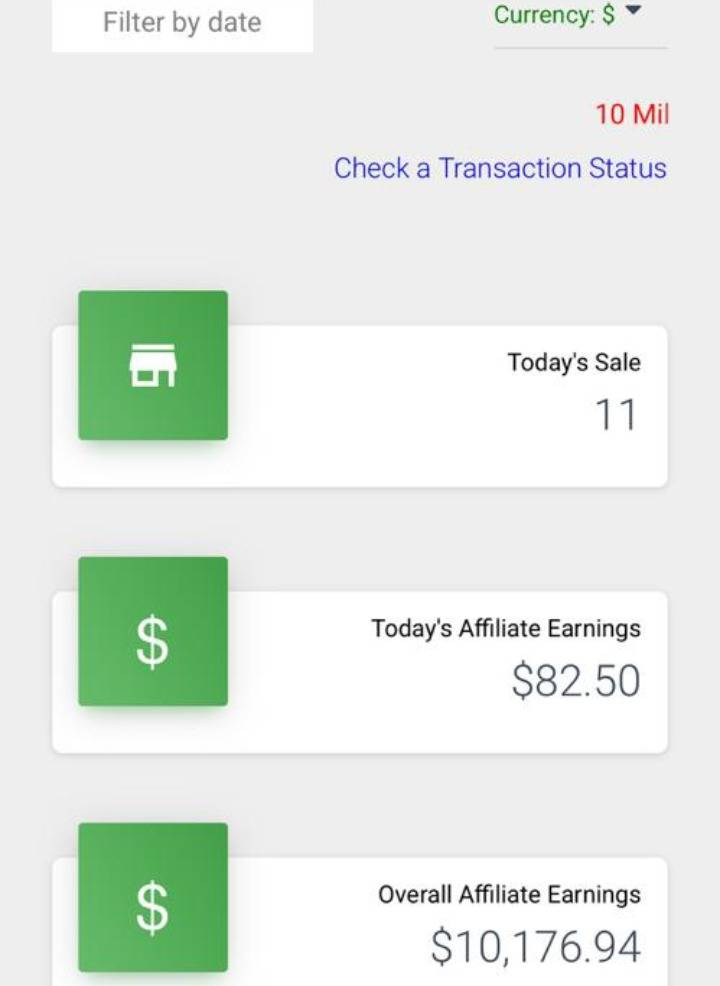 This is what an affiliate marketing platform dashboard looks like
Make sales ,sell digital products...