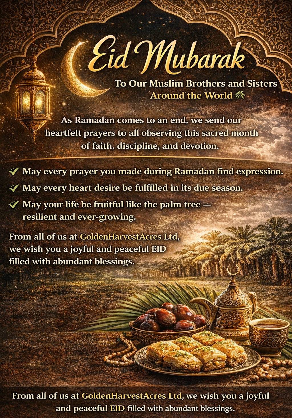 Eid Mubarak to our Muslim brothers and sisters around the world ๐
As the month of Ramadan comes to...
