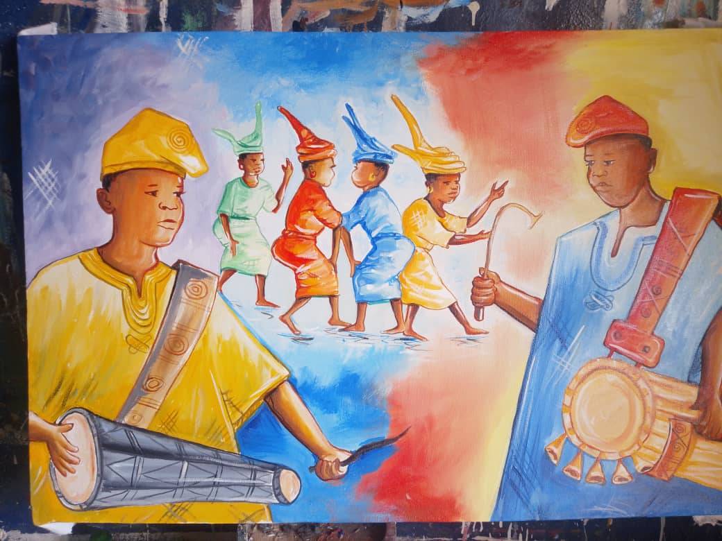 Prince pedro art gallery osogbo 
Oil on canvas