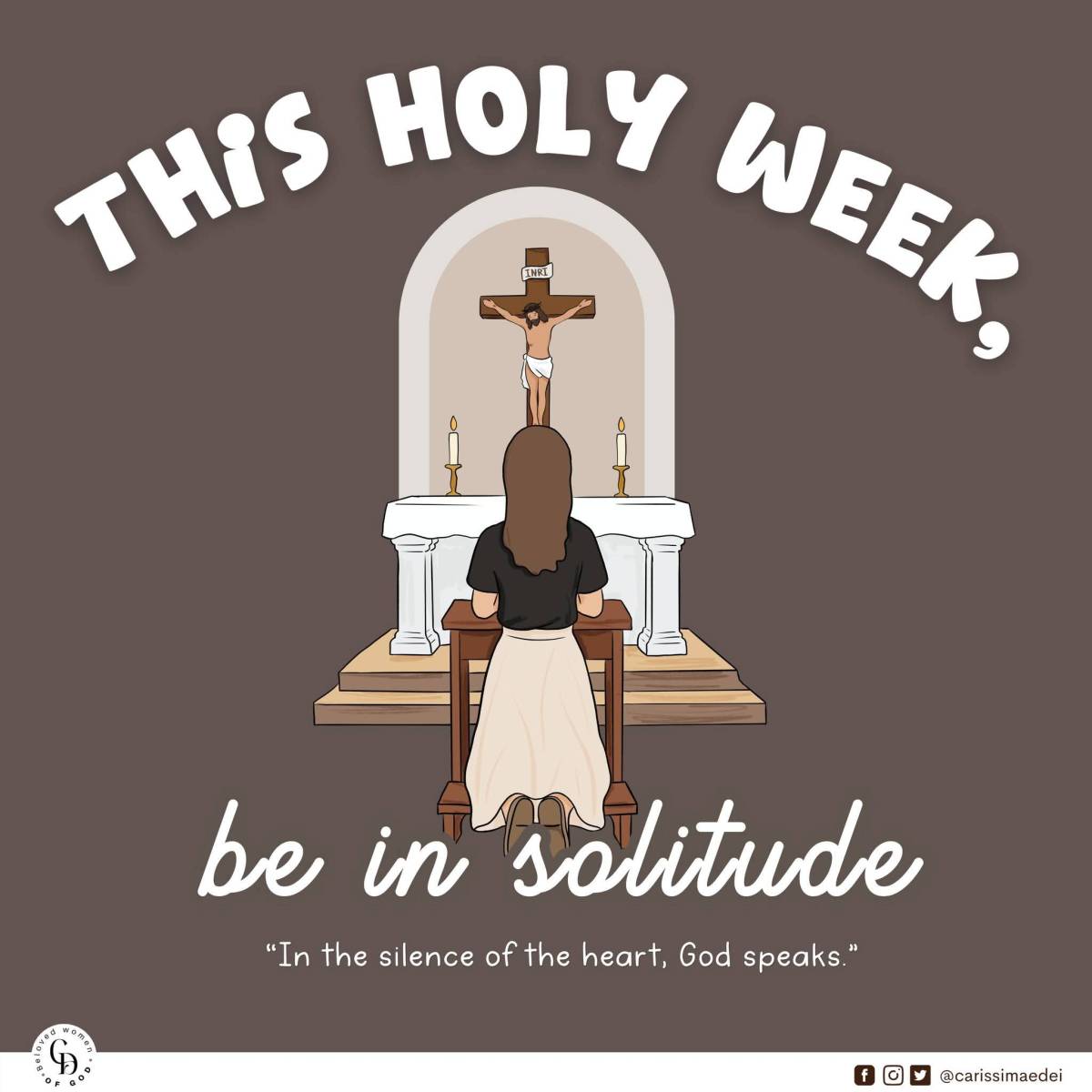 Solitude and spirituality are deeply connected. As St. Teresa of Calcutta said, “In the silence of t...