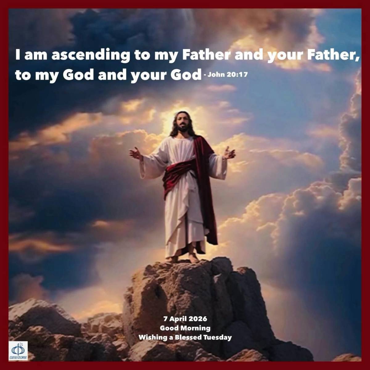 I am ascending to my Father and your Father, to my God and your God
(John 20:17)
