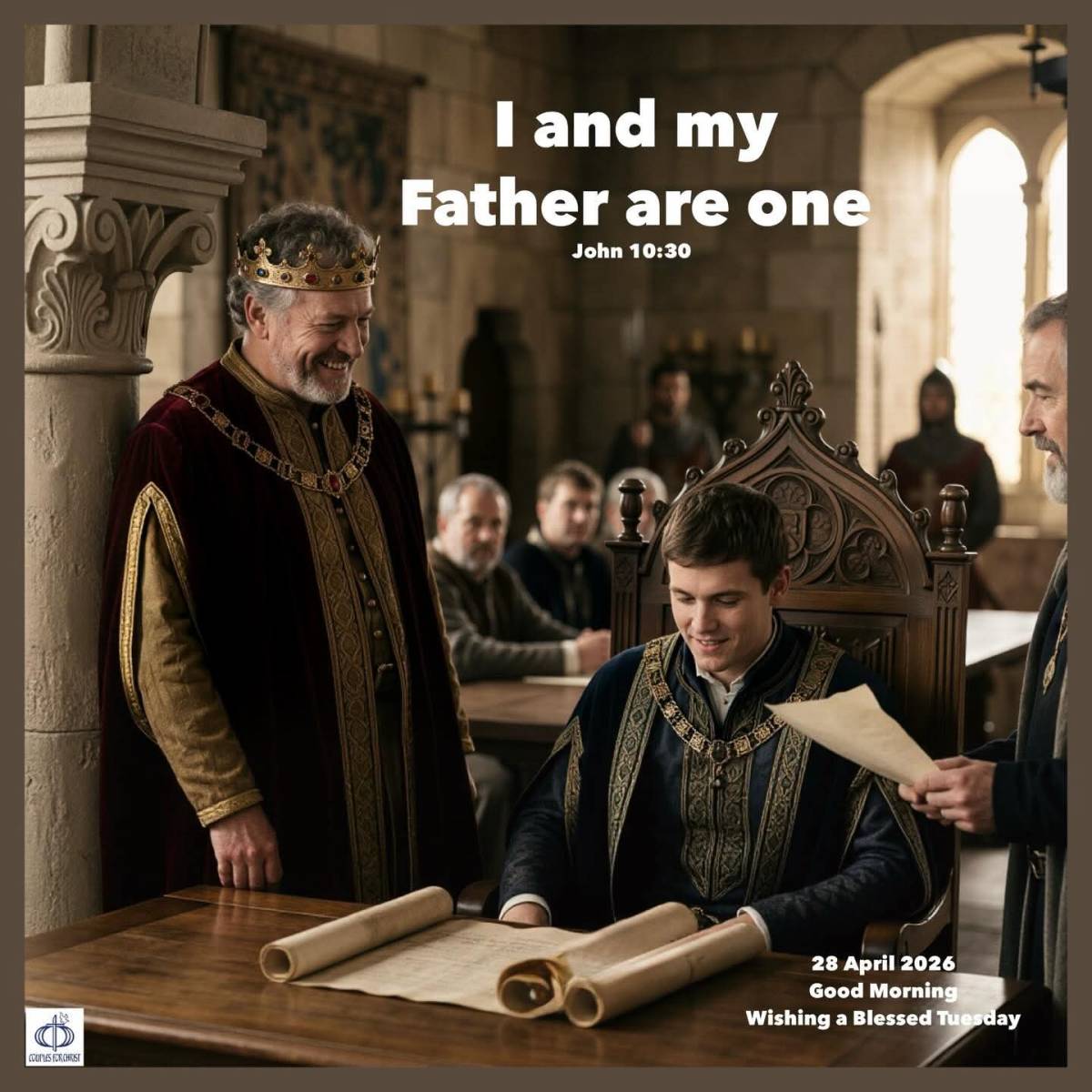 I and my Father are one
(John 10:30)