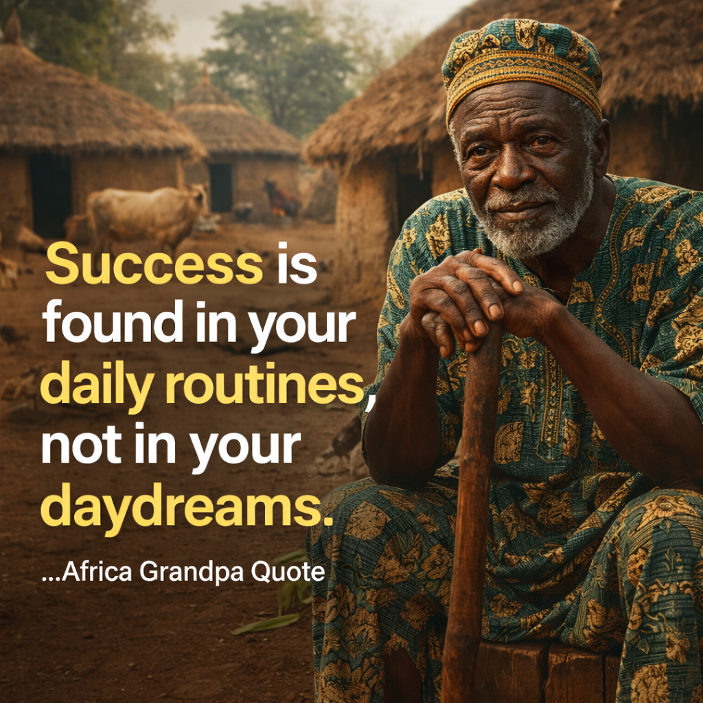 Africa Grandpa Quote, follow for more daily motivational and wisdom quote