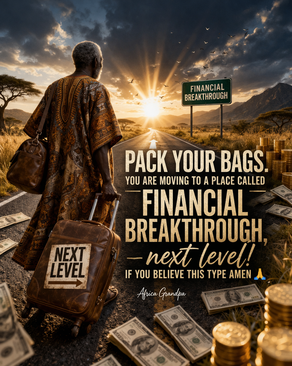 Prepare your self. The lord is taking you to the next level of financial freedom. If you please this...