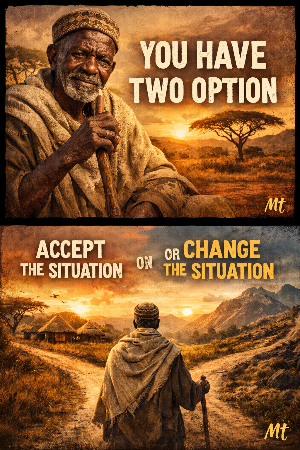 You only have two option. Accept your situation or change your situation
#motivationalquote #Inspir...