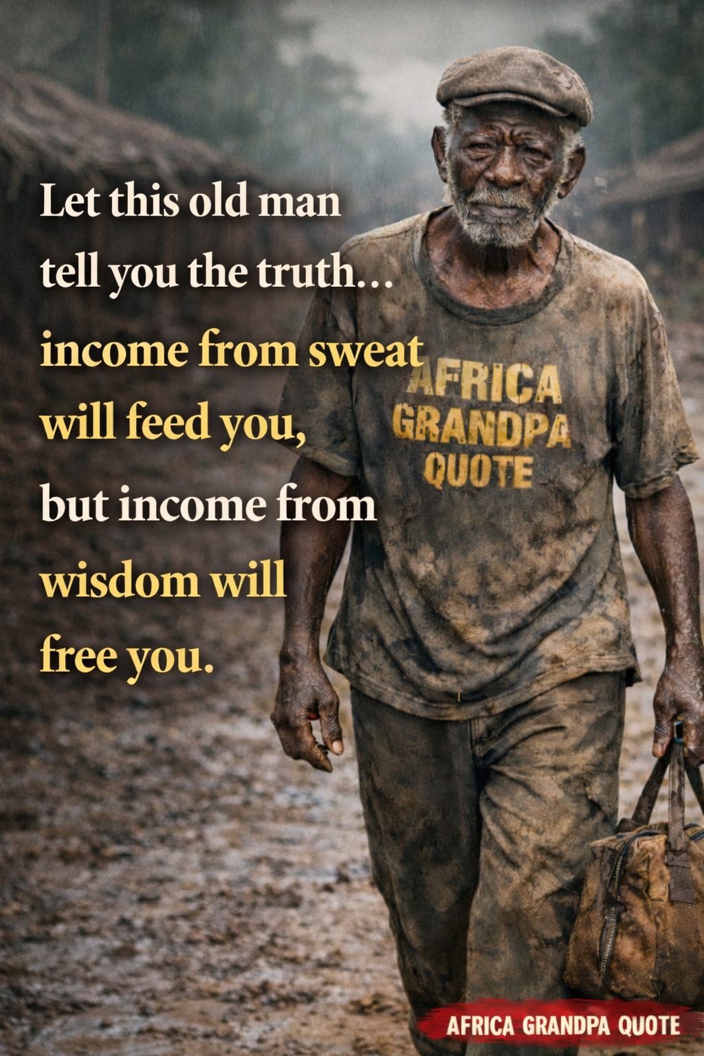Hard Truth, Income from sweat will feed you, but income from wisdom will free you from life problem....