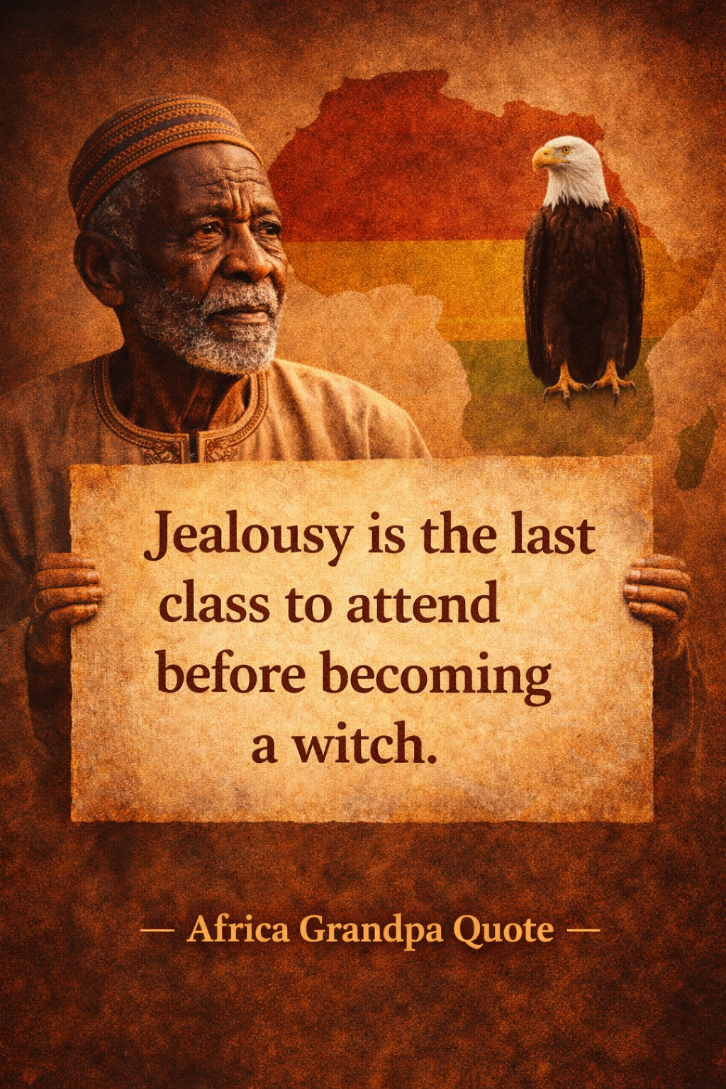 Avoid jealous people, they can be very dangerous
Africa Grandpa Say so. Follow for more wisdom