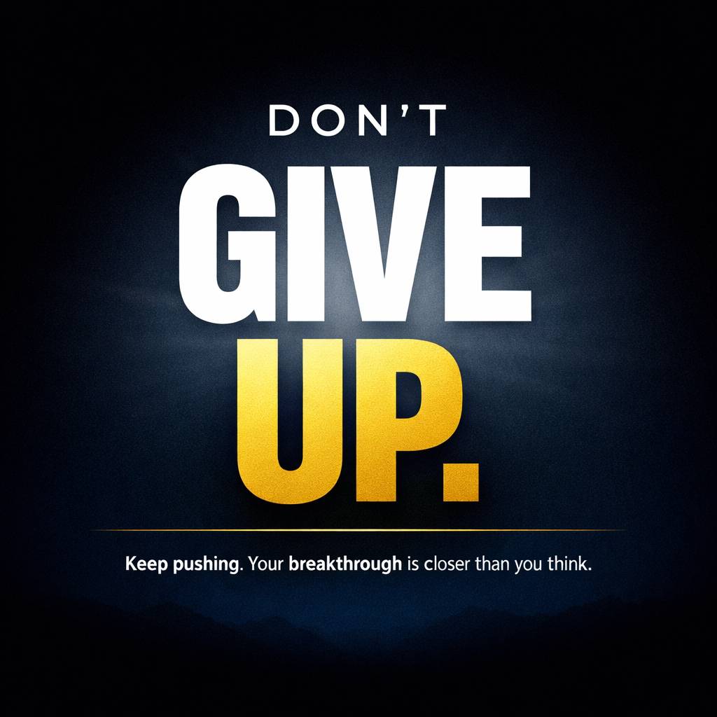 Keep pushing..
