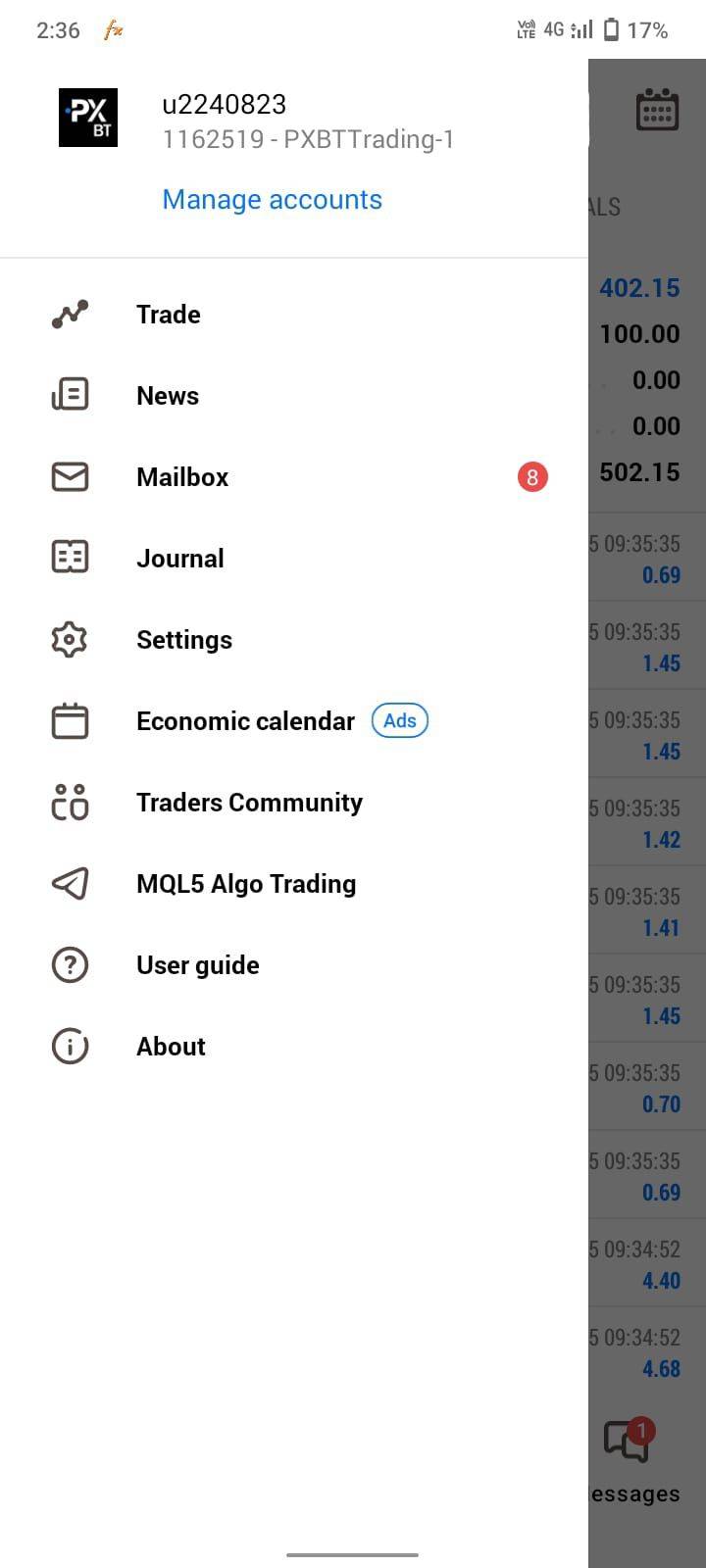 Booked profit