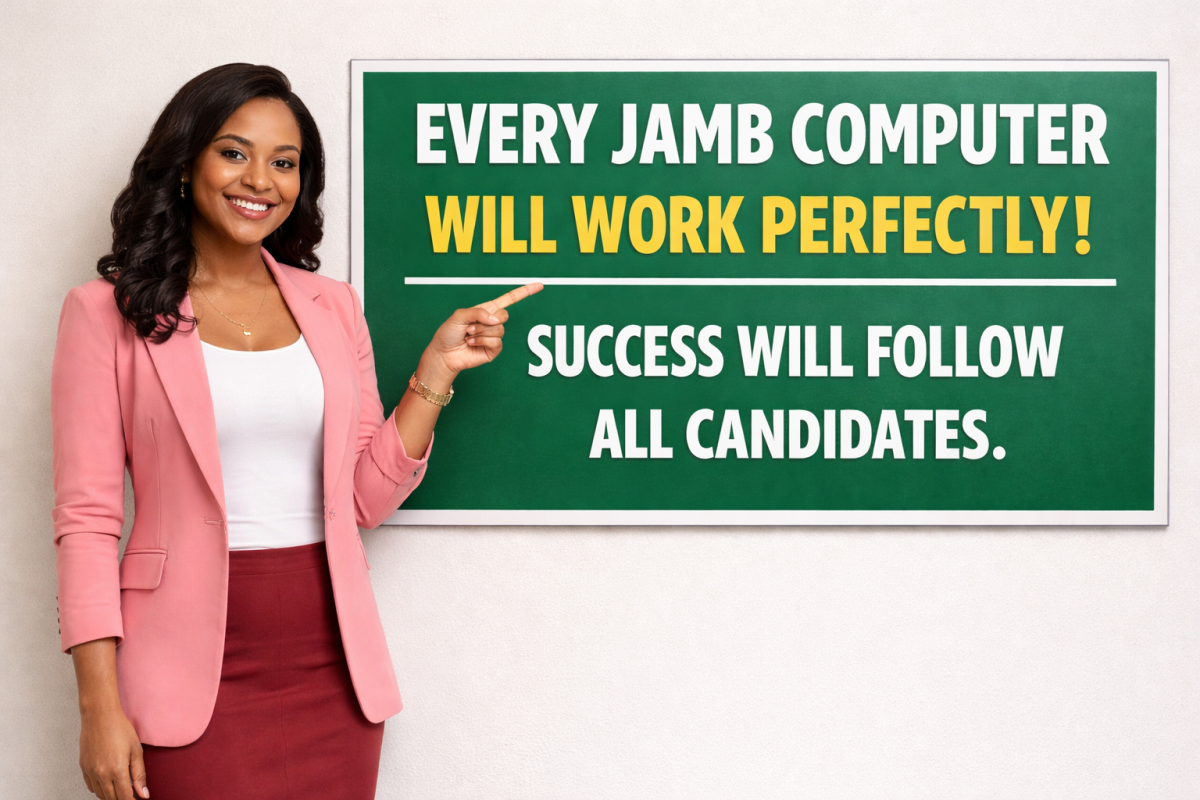 Dear JAMB Candidate,

Fear not,

Your computer will work perfectly, and nothing will stop your succe...