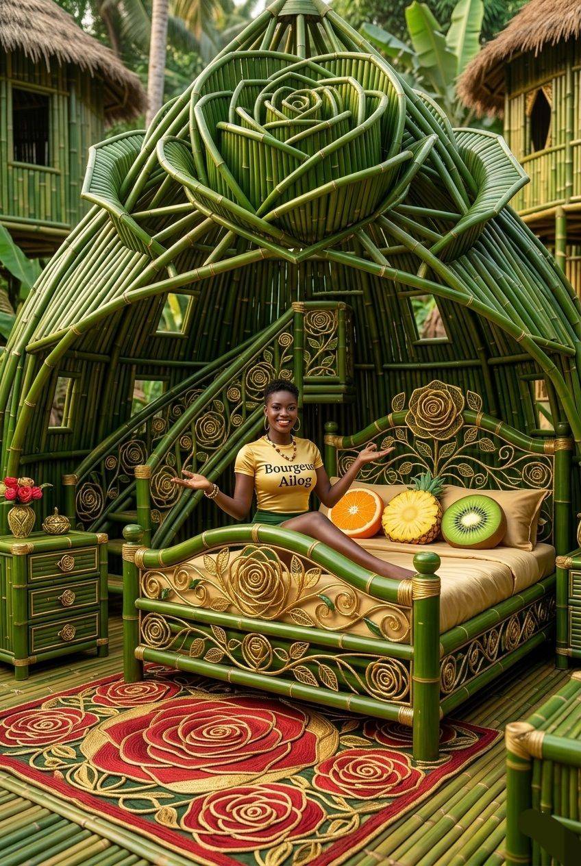When your bed is a rose and your house is a garden 🌺💚##BourgeonAilog