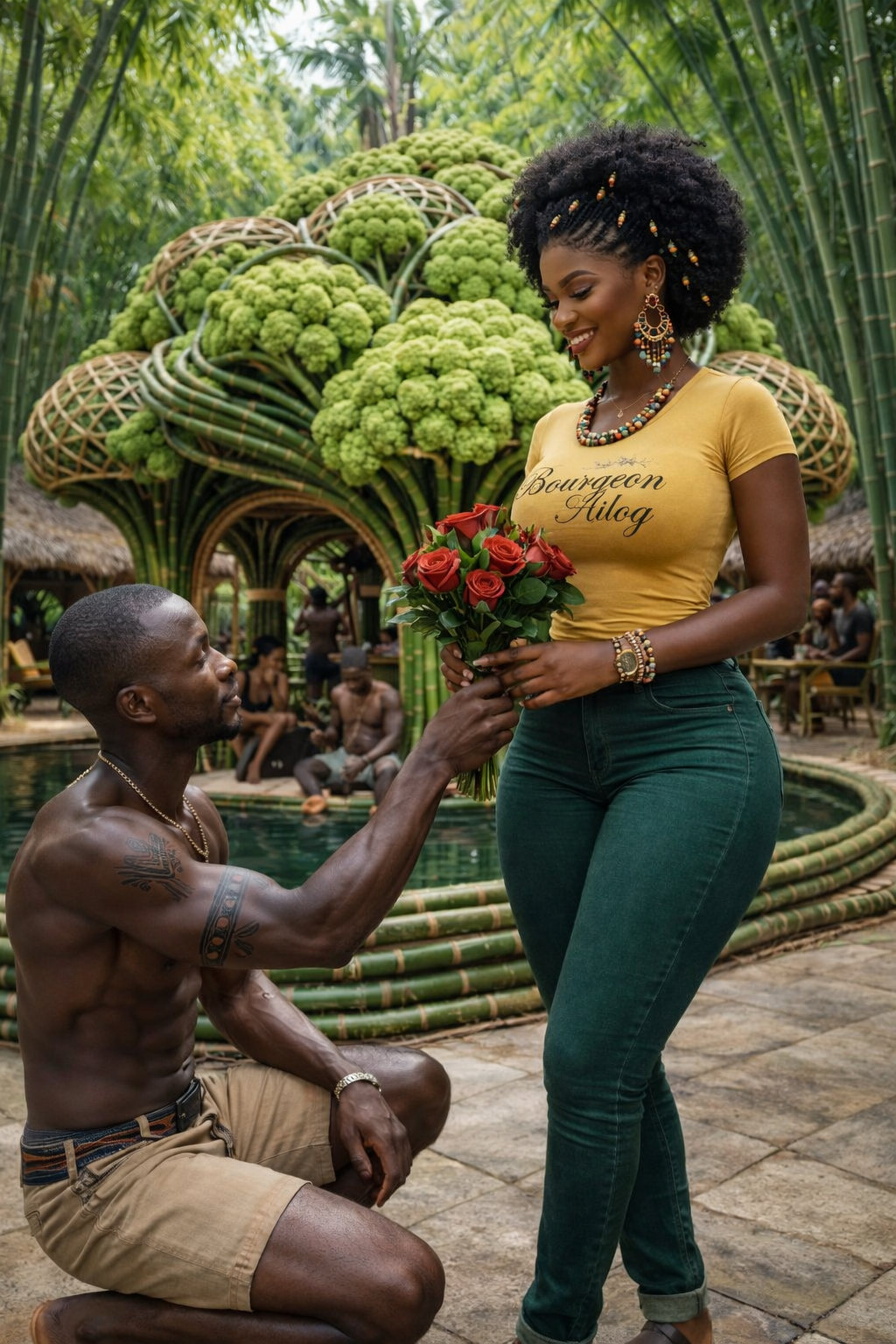 Love at first glance? Down on one knee in our own little paradise… Roses in hand, forever in sight....