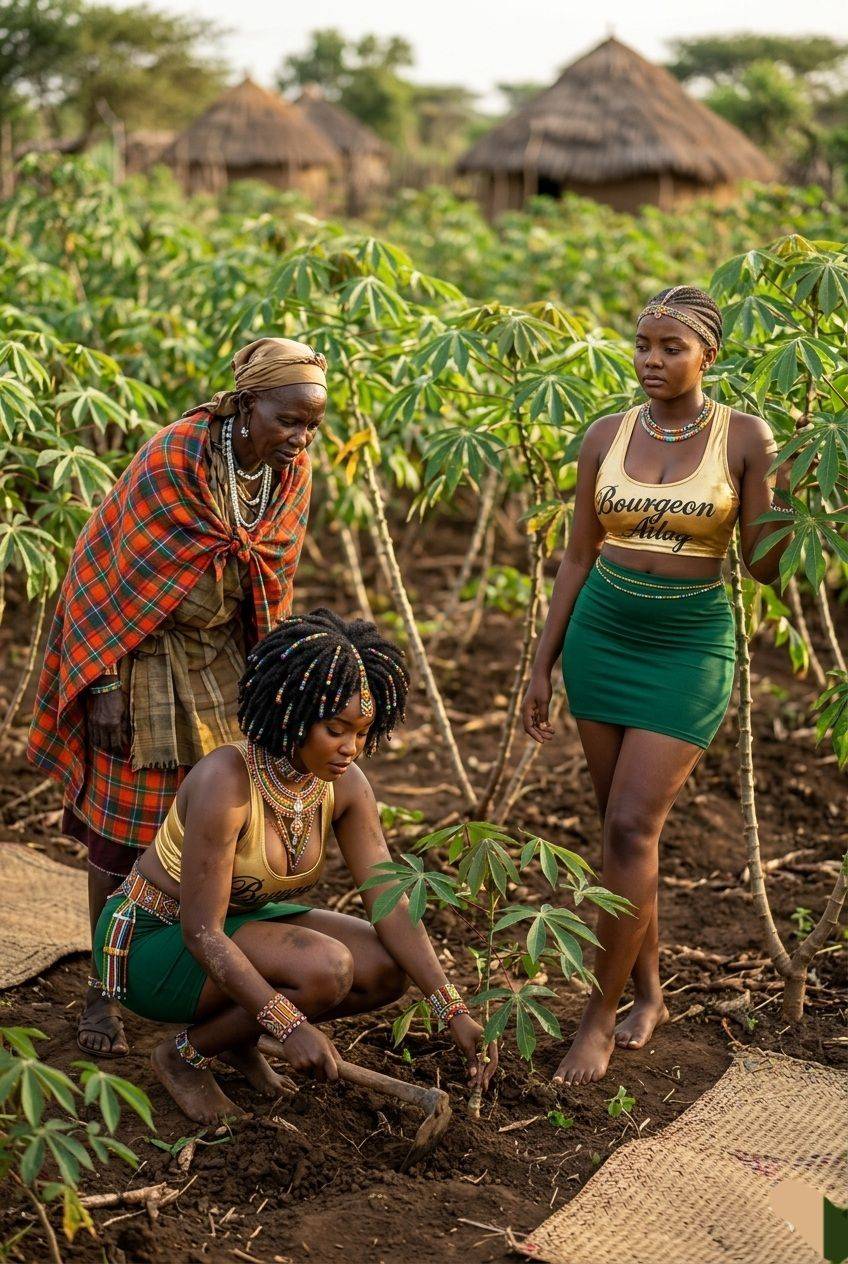 From the soil to the soul — three generations of strength, grace, and growth.
Grandma teaching, daug...