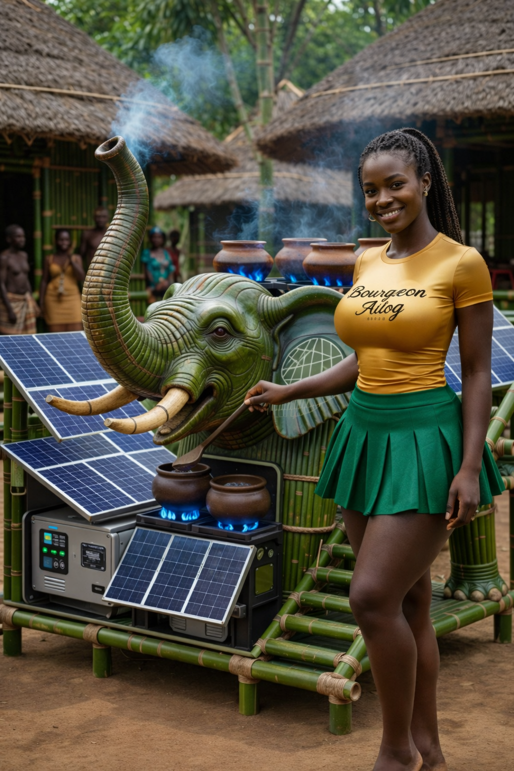 Solar-powered strength meets African elegance! ๐ฅ๐
Cooking with the sun, glowing in gold โ Bourgeon...
