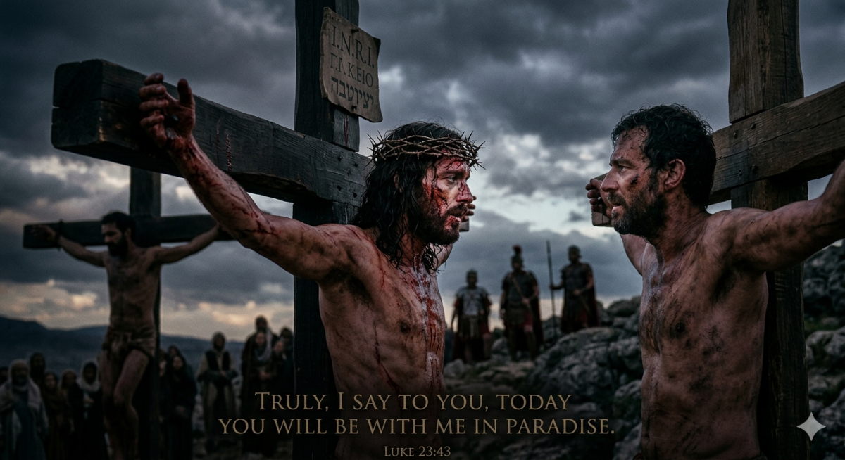 The second words of the Lord Jesus Christ on the Cross.
“Truly, I say to you, today you will be wi...