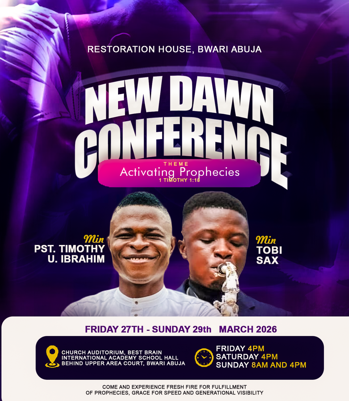 Starting this Friday to Sunday...A new season BECKONS ON US..