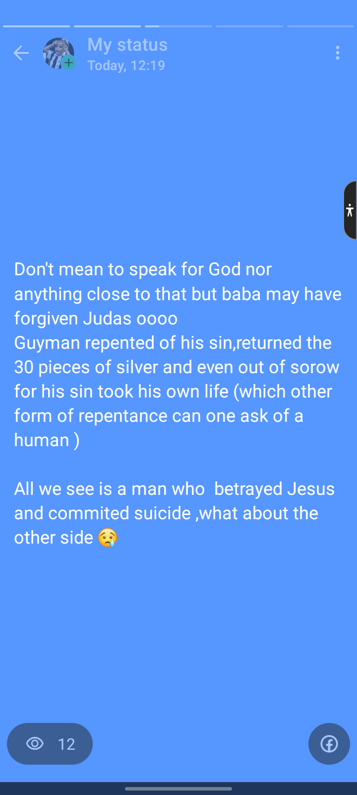 My thoughts though ...happy palm Sunday all