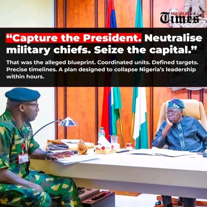 “An alleged plot to capture Nigeria’s President… inside Aso Rock.”
Investigators say the plan wasn’t...