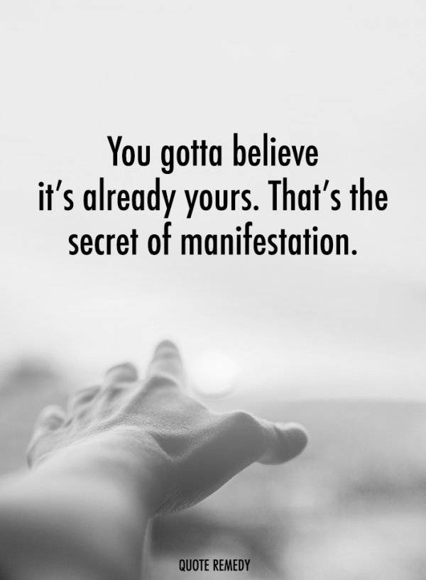 THE SECRET OF MANIFESTATION......