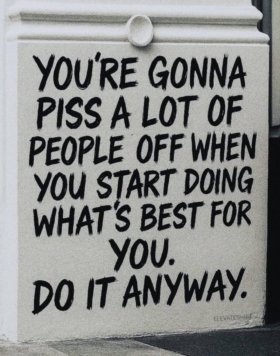 DO WHAT'S BEST FOR YOU OR PLEASE PEOPLE.