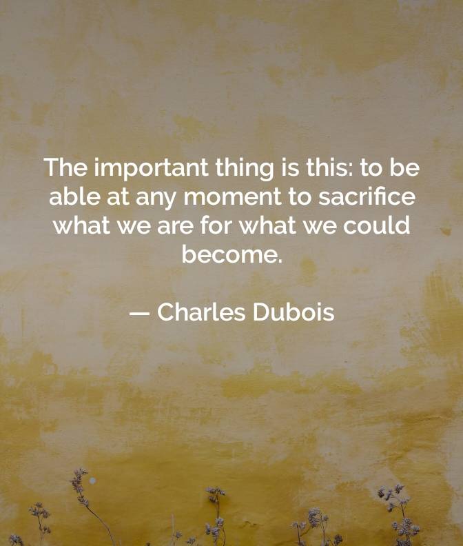 IT TAKES ONLY SACRIFICE......