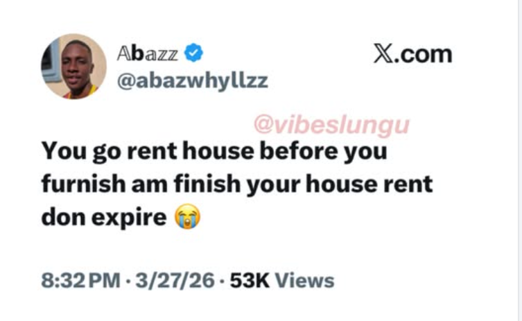 Adulting no get manual fr ๐ญ๐
You never even settle finish, next thing rent don dey knock again ๐ฉ...