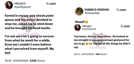 How a Policeman reacted after I farted during stop-and-search at a checkpoint — Media Personality Or...