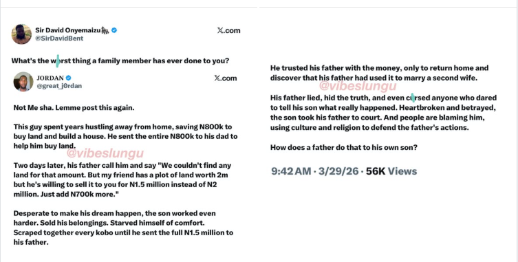 Man hustled for years, trusted his own father with โฆ1.5Mโฆ only to come back and hear the money went...